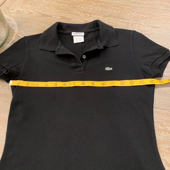 ❌SOLD❌LACOSTE Black Slim Fit Short Sleeve Pique Po - Picture 5 of 8